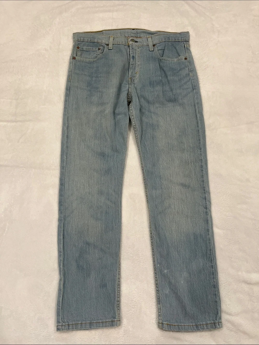 Levi's Light Blue Relaxed Men's Jeans with Tan Leather Patch